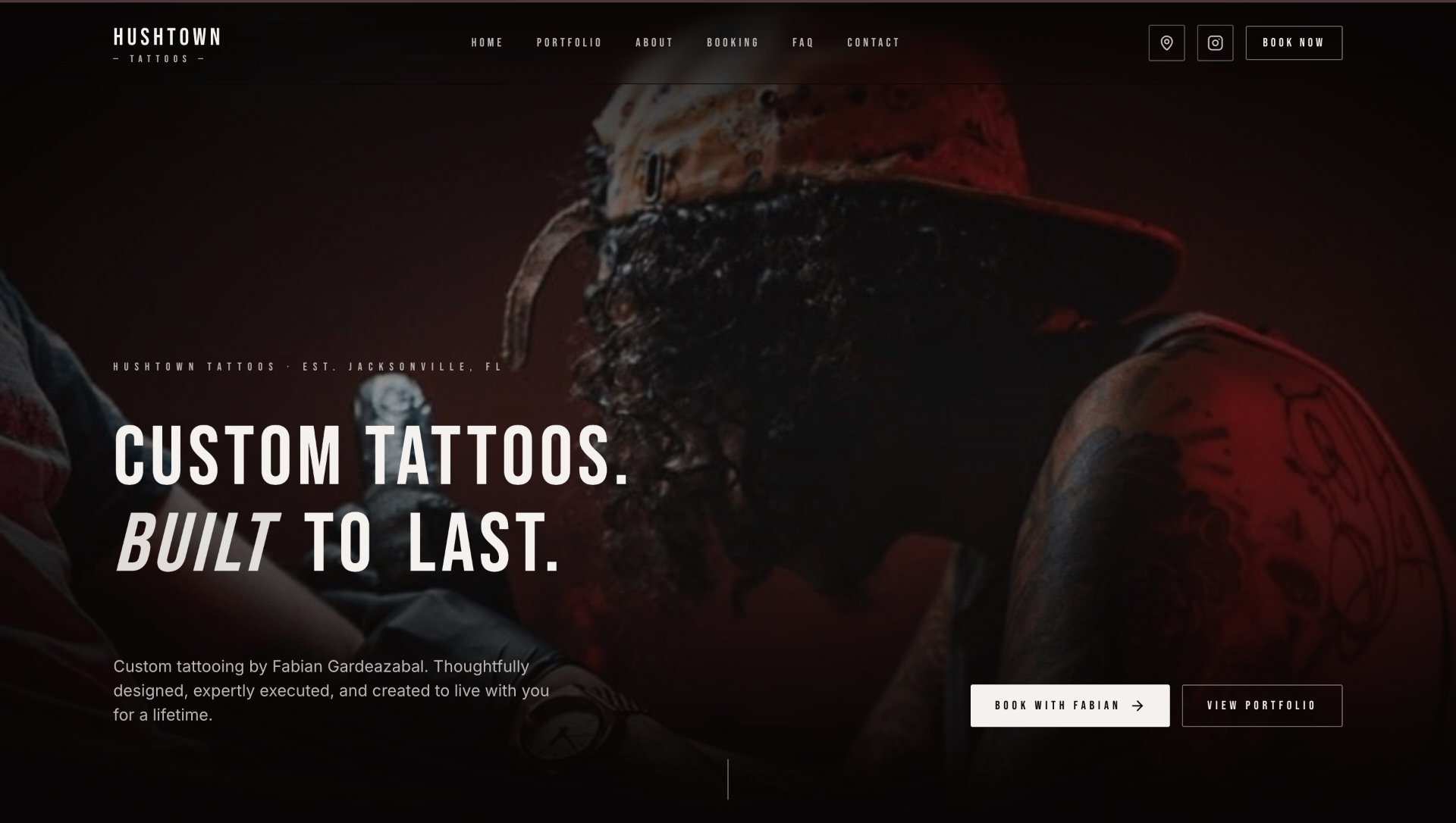 Hush Town Tattoos website — Tattoo studio in Jacksonville, Florida